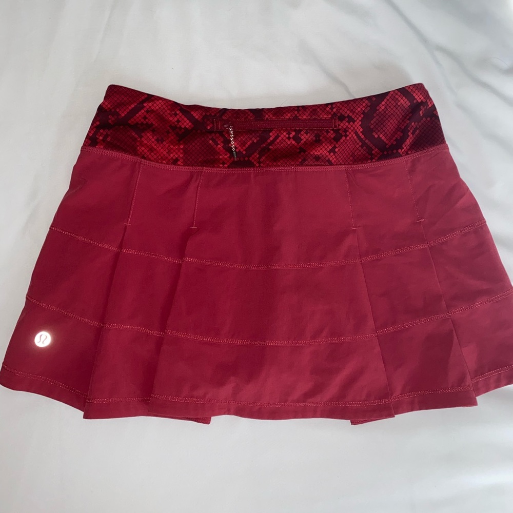 LULULEMON PACE RIVAL SKIRT RED - Picture 2 of 4